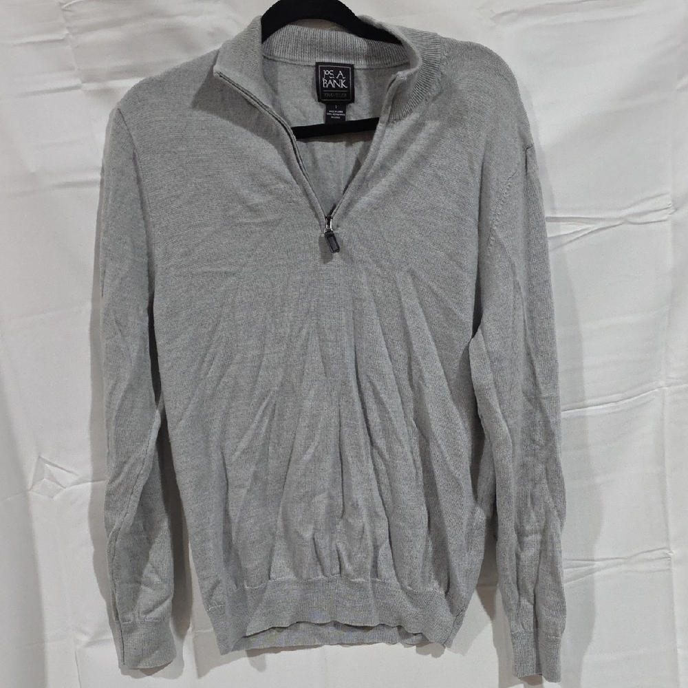 PGA Tour Men's Light Gray Zip-Up Sweater